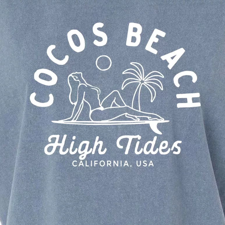 Cocos Beach High Tides California Usa Garment-Dyed Women's Muscle Tee