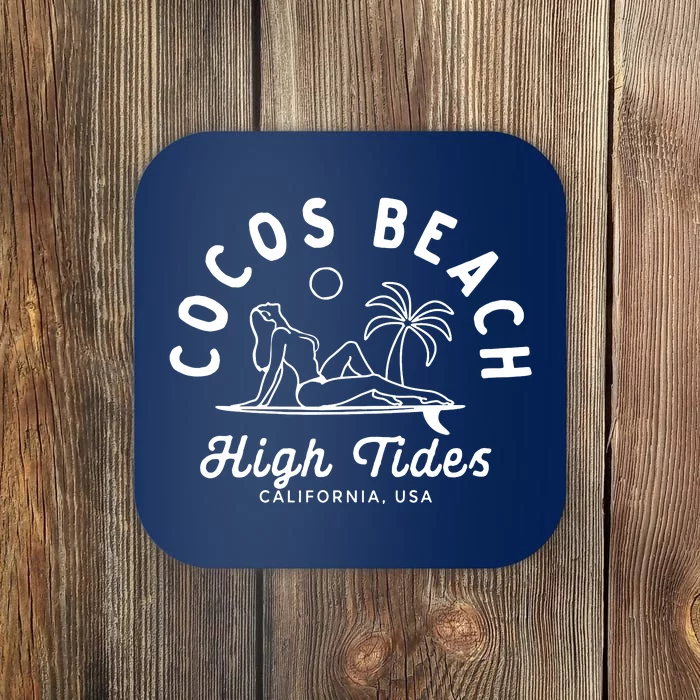 Cocos Beach High Tides California Usa Coaster