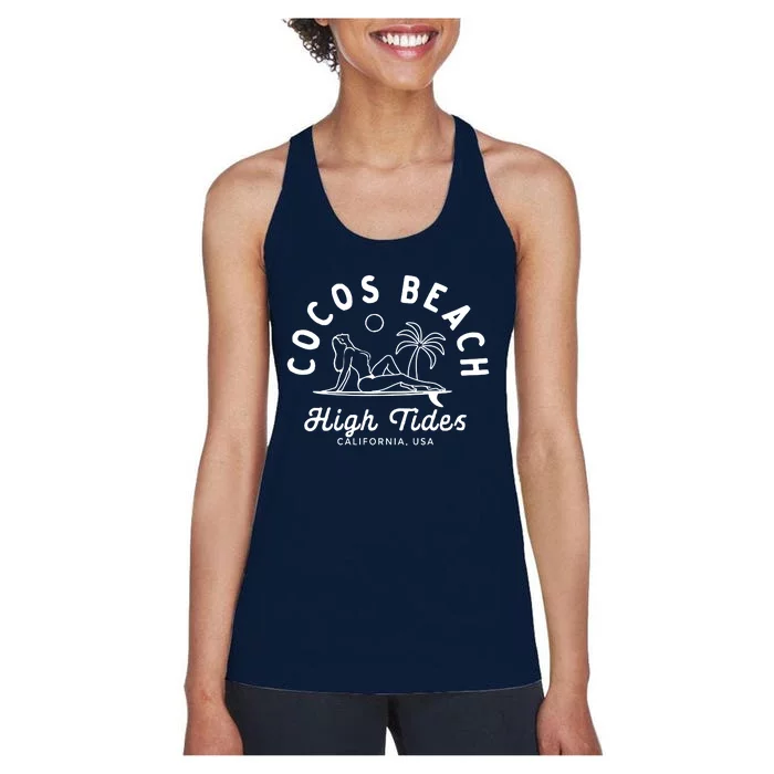 Cocos Beach High Tides California Usa Women's Racerback Tank