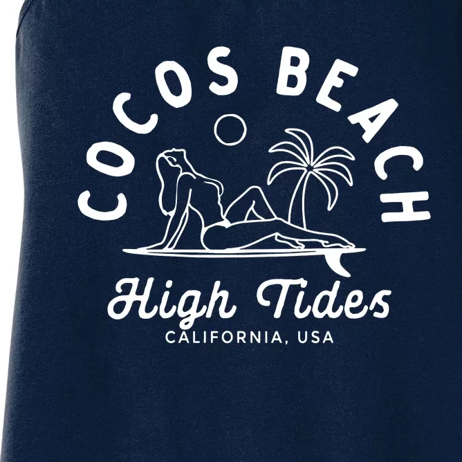 Cocos Beach High Tides California Usa Women's Racerback Tank