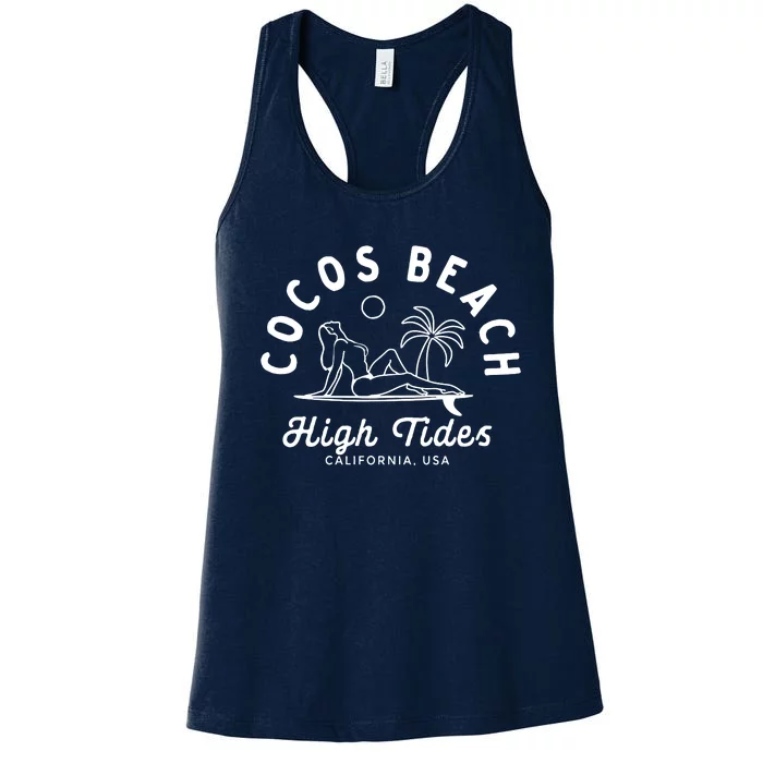 Cocos Beach High Tides California Usa Women's Racerback Tank