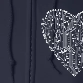 Circuit Board Heart Full Zip Hoodie