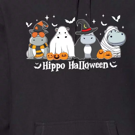 Cute Baby Hippo Moo Deng Fall Premium Hoodie