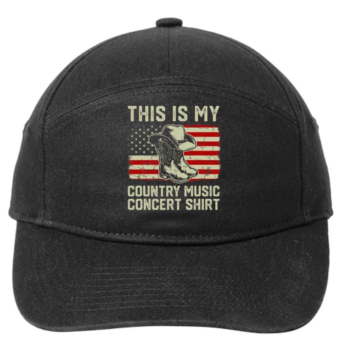 Cowboy Boots Hat This Is My Country Music 7-Panel Snapback Hat