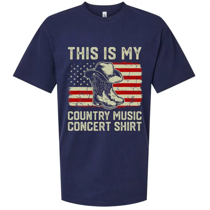 Cowboy Boots Hat This Is My Country Music Sueded Cloud Jersey T-Shirt