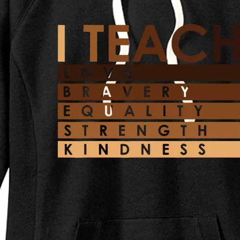 Celebrate Black History Month I Teach Black History Teacher Women's Fleece Hoodie