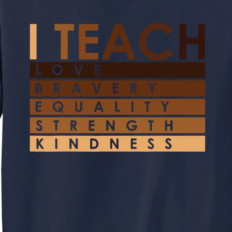 Celebrate Black History Month I Teach Black History Teacher Tall Sweatshirt