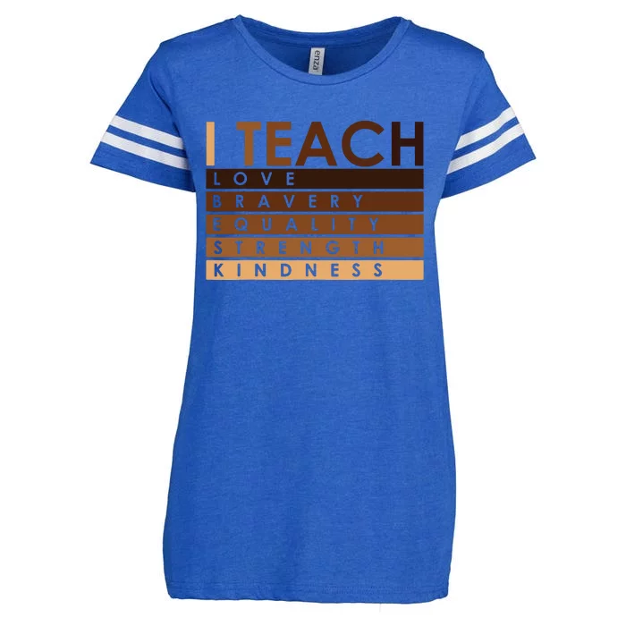 Celebrate Black History Month I Teach Black History Teacher Enza Ladies Jersey Football T-Shirt