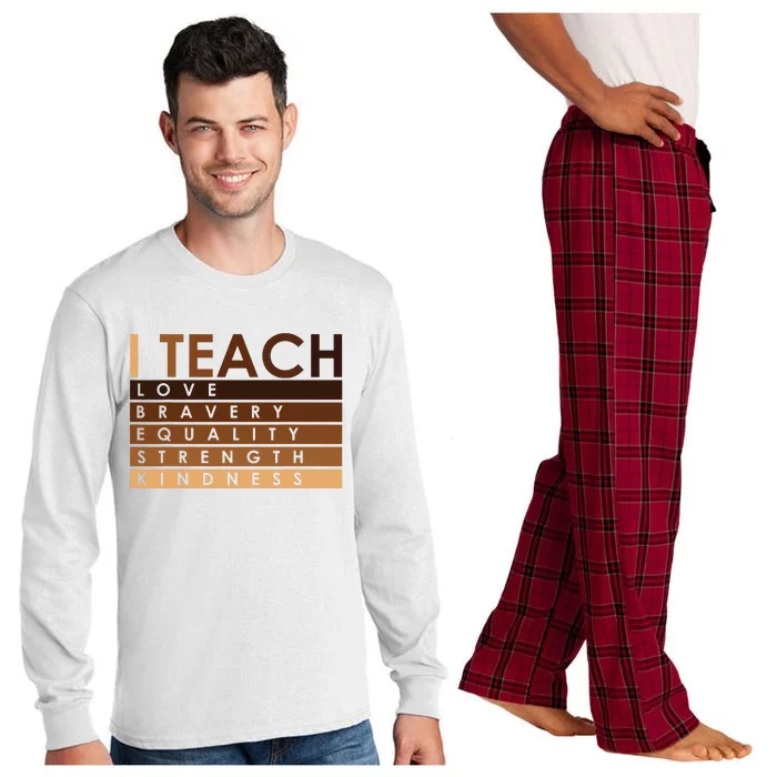 Celebrate Black History Month I Teach Black History Teacher Long Sleeve Pajama Set