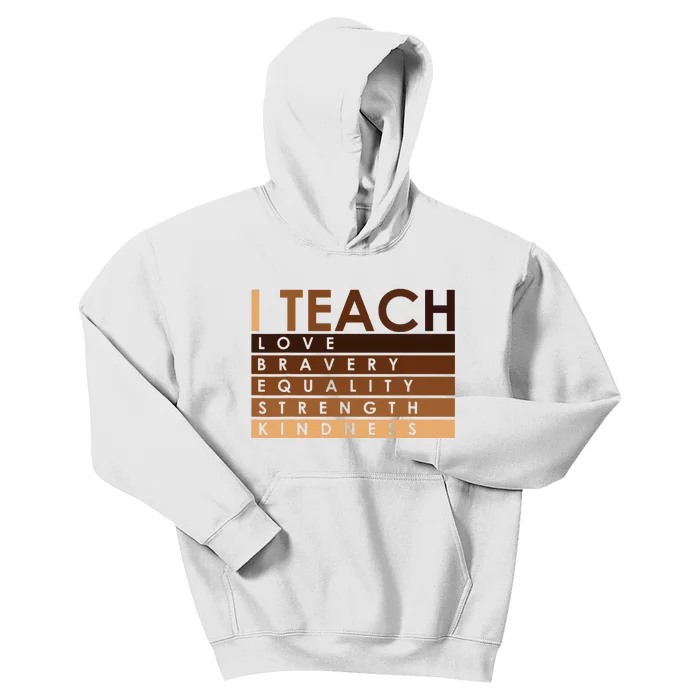 Celebrate Black History Month I Teach Black History Teacher Kids Hoodie