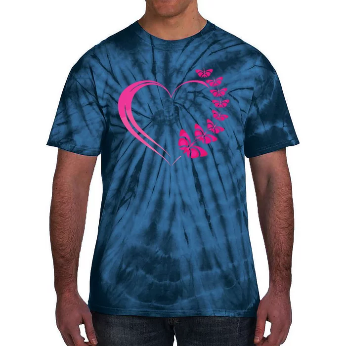 Cute Butterfly Heart Butterflies Tie-Dye T-Shirt