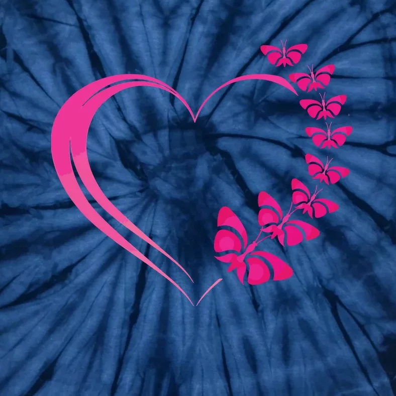 Cute Butterfly Heart Butterflies Tie-Dye T-Shirt