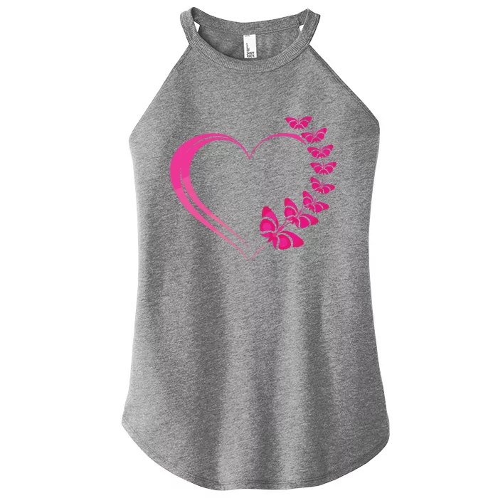 Cute Butterfly Heart Butterflies Women’s Perfect Tri Rocker Tank