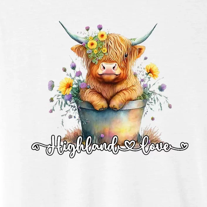 Cute Baby Highland Cow Calf Highland Love Spring Pastel ChromaSoft Performance T-Shirt