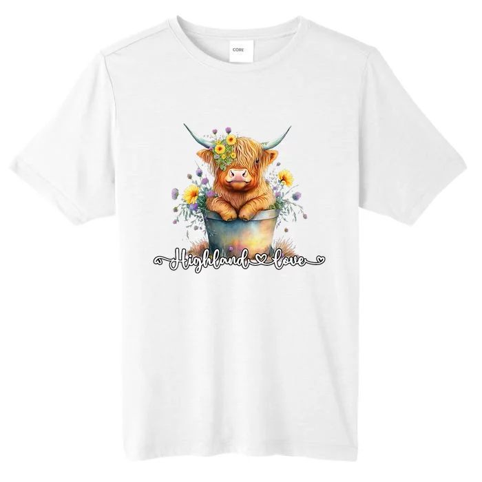 Cute Baby Highland Cow Calf Highland Love Spring Pastel ChromaSoft Performance T-Shirt