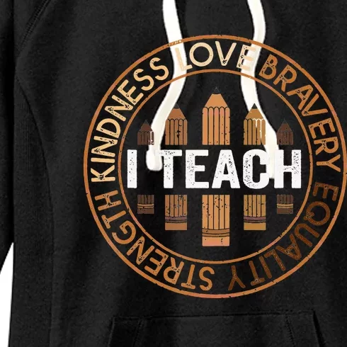 Celebrate Black History Month I Teach Black History Teacher Women's Fleece Hoodie