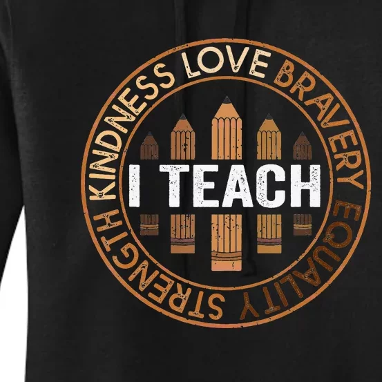 Celebrate Black History Month I Teach Black History Teacher Women's Pullover Hoodie