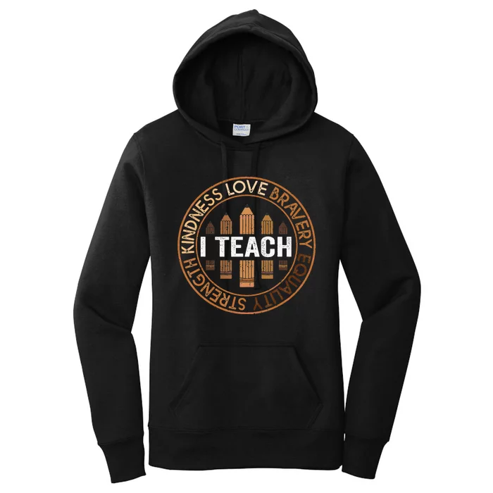 Celebrate Black History Month I Teach Black History Teacher Women's Pullover Hoodie