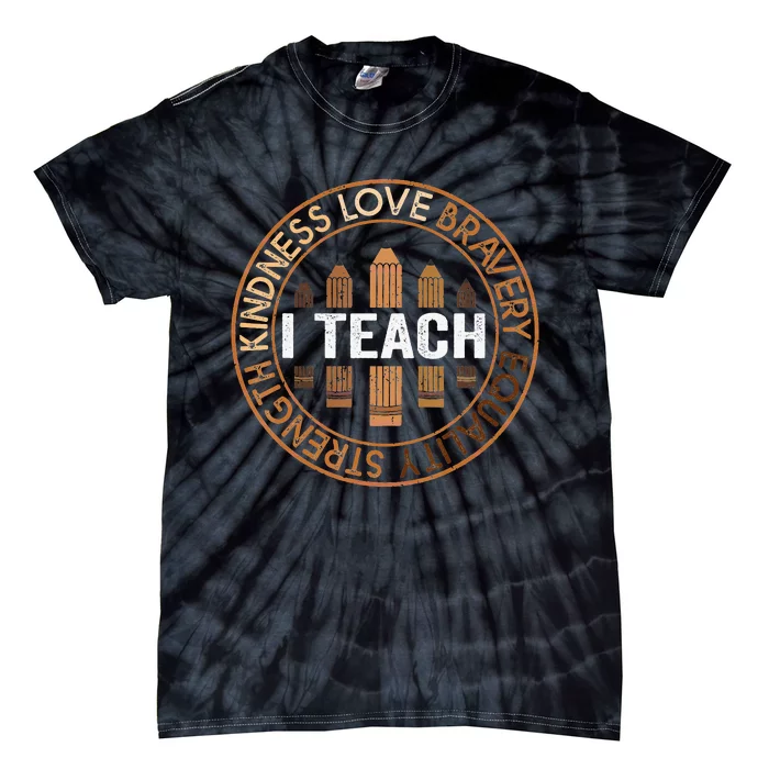 Celebrate Black History Month I Teach Black History Teacher Tie-Dye T-Shirt