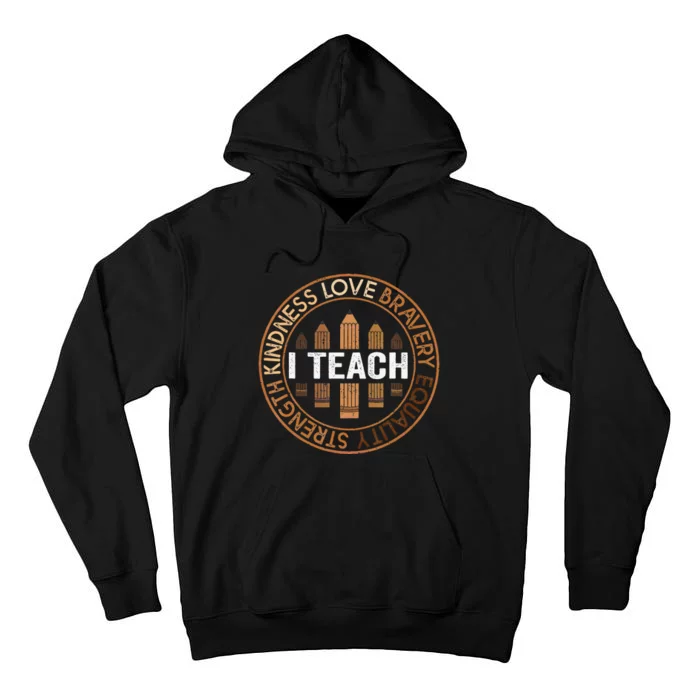 Celebrate Black History Month I Teach Black History Teacher Tall Hoodie