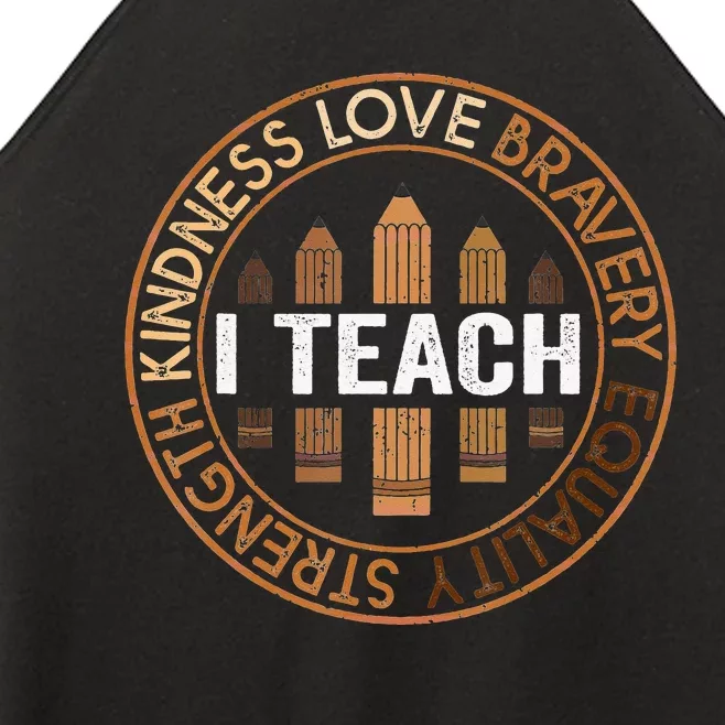 Celebrate Black History Month I Teach Black History Teacher Women’s Perfect Tri Rocker Tank