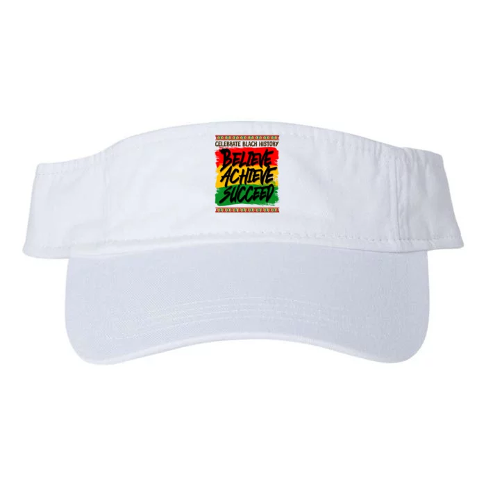 Celebrate Black History Believe Achieve Succeed Valucap Bio-Washed Visor