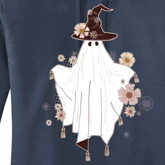 Cute Boho Halloween Ghost Women's Pullover Hoodie