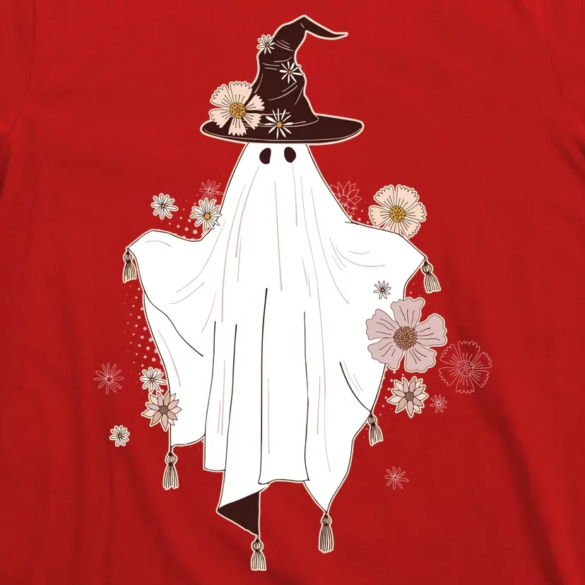 Cute Boho Halloween Ghost T-Shirt