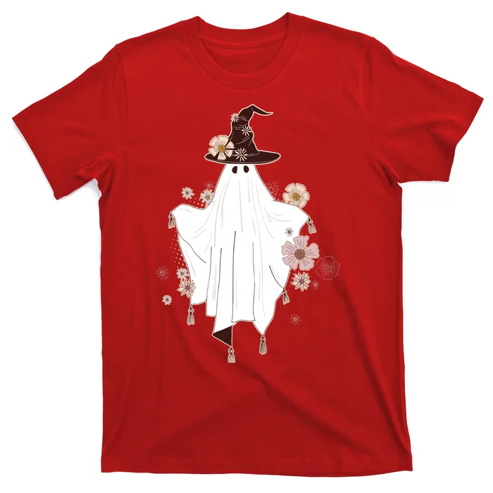 Cute Boho Halloween Ghost T-Shirt