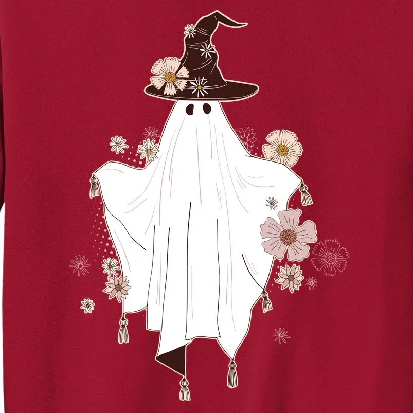 Cute Boho Halloween Ghost Tall Sweatshirt