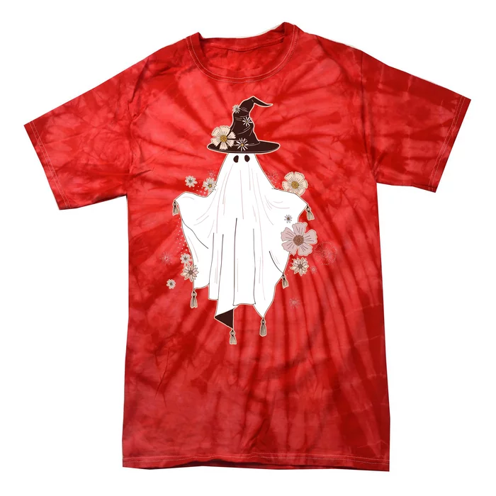 Cute Boho Halloween Ghost Tie-Dye T-Shirt