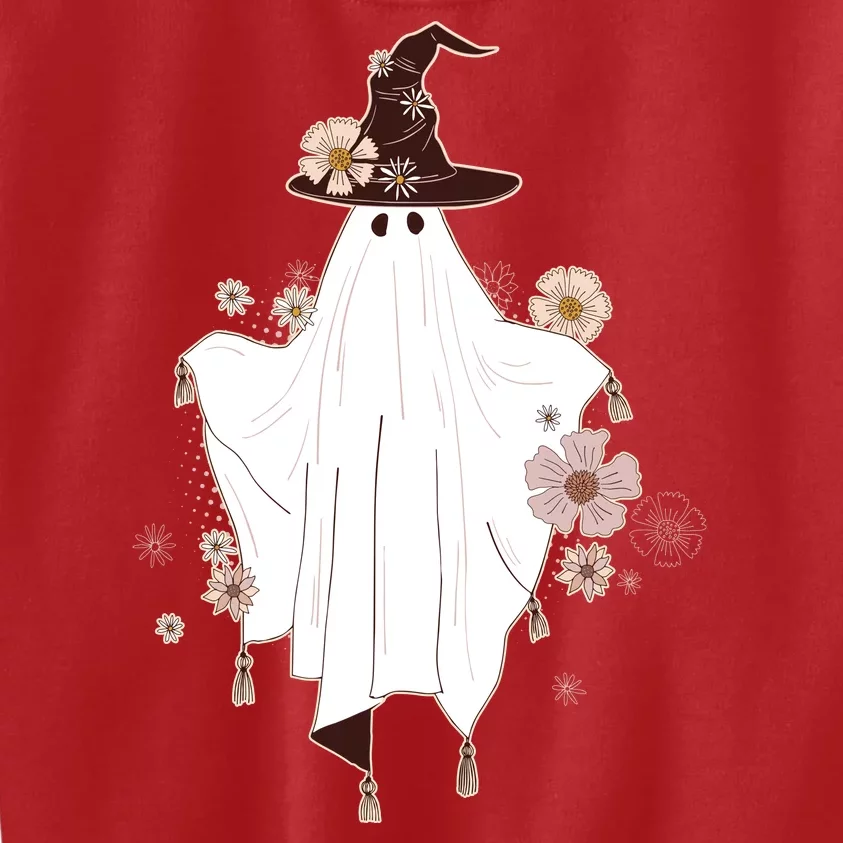 Cute Boho Halloween Ghost Kids Sweatshirt