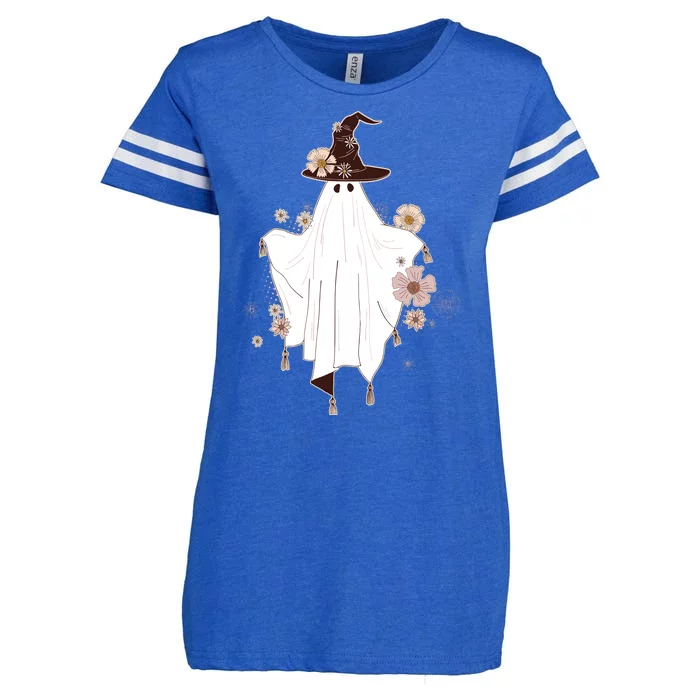 Cute Boho Halloween Ghost Enza Ladies Jersey Football T-Shirt