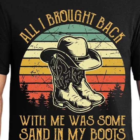 Cowboy Boots Hat Sand In My Boots T Southern Western Pajama Set