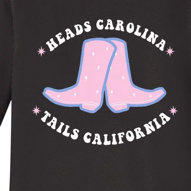 Cowgirl Boots Heads Carolina Tail California Western Country Baby Long Sleeve Bodysuit