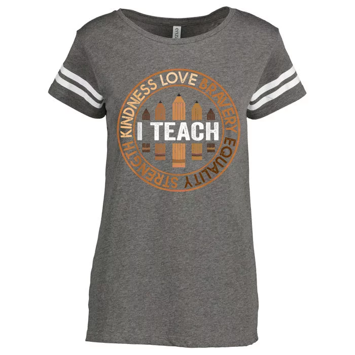 Celebrate Black History Month I Teach Black History Teacher Enza Ladies Jersey Football T-Shirt