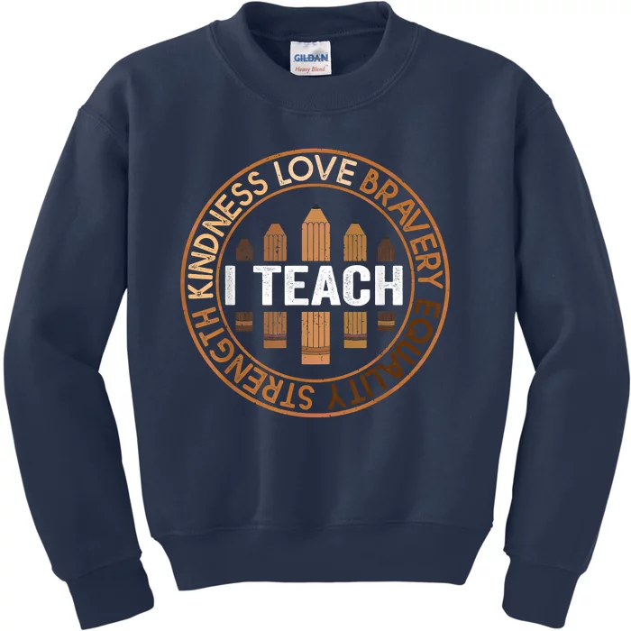 Celebrate Black History Month I Teach Black History Teacher Kids Sweatshirt