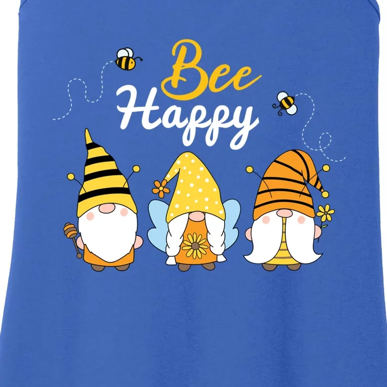 Cute Bee Happy Beekeeping Gnome Beekeeper Apiarist Gift Ladies Essential Tank