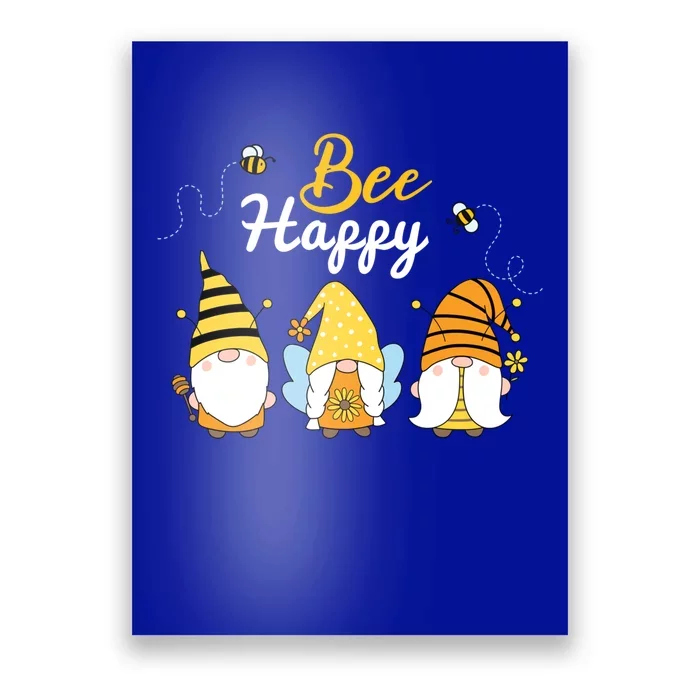 Cute Bee Happy Beekeeping Gnome Beekeeper Apiarist Gift Poster