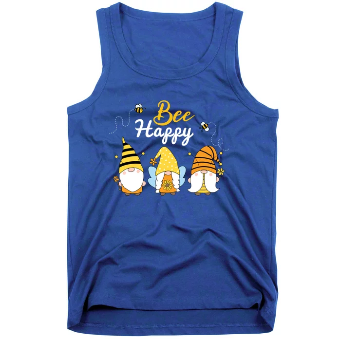 Cute Bee Happy Beekeeping Gnome Beekeeper Apiarist Gift Tank Top