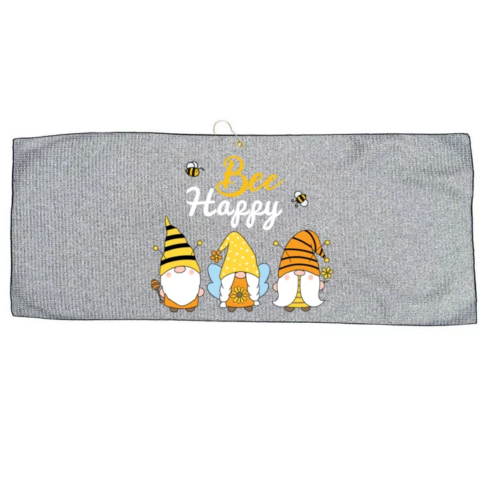 Cute Bee Happy Beekeeping Gnome Beekeeper Apiarist Gift Large Microfiber Waffle Golf Towel