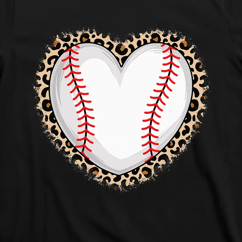 Cute Baseball Heart Baseball Lover T-Shirt