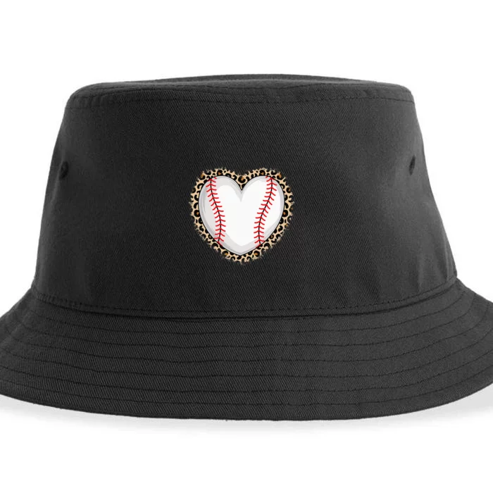 Cute Baseball Heart Baseball Lover Sustainable Bucket Hat