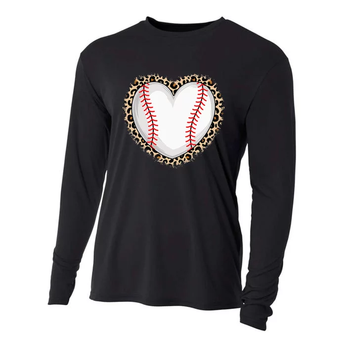 Cute Baseball Heart Baseball Lover Cooling Performance Long Sleeve Crew