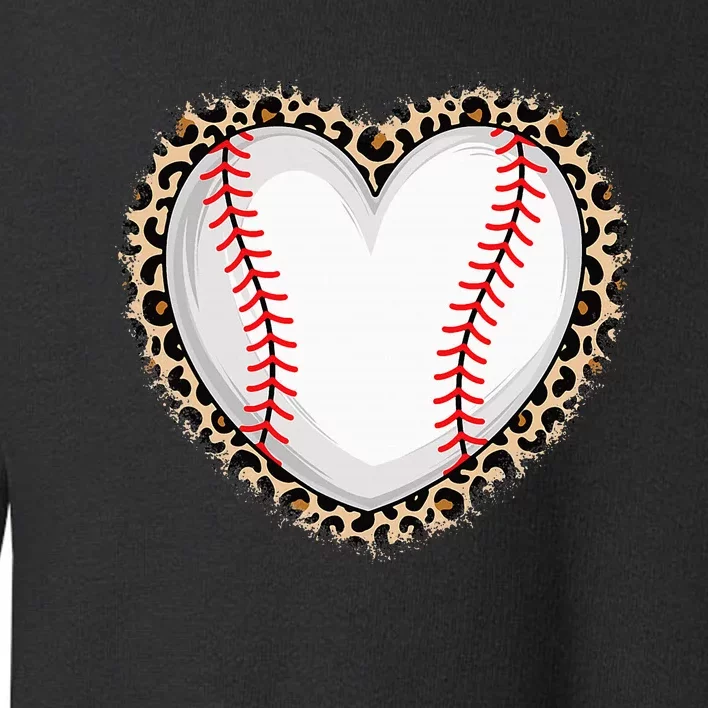 Cute Baseball Heart Baseball Lover Toddler Sweatshirt