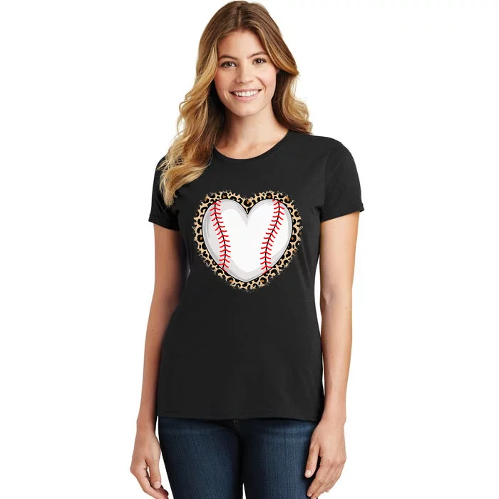 Cute Baseball Heart Baseball Lover Women's T-Shirt