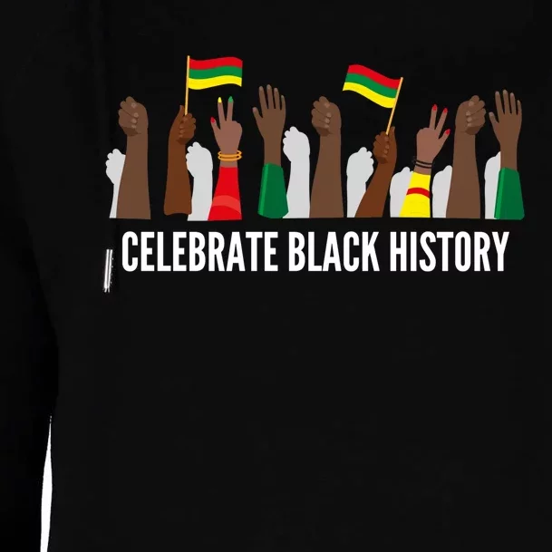 Celebrate Black History Month Womens Funnel Neck Pullover Hood