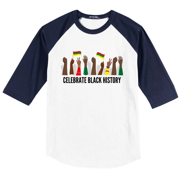 Celebrate Black History Month Baseball Sleeve Shirt