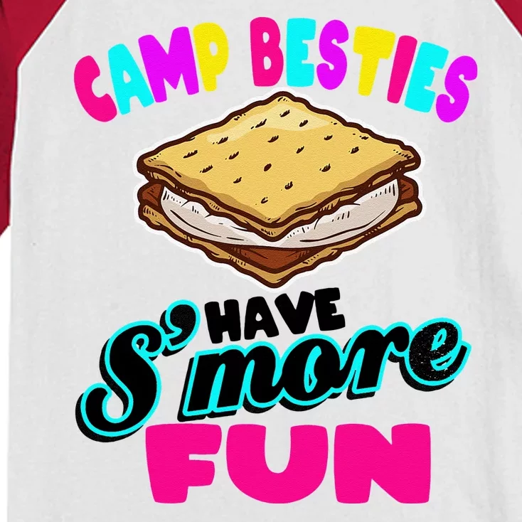 Camp Besties Have Smore Fun Kids Colorblock Raglan Jersey