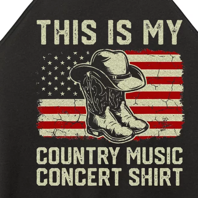 Cowboy Boots Hat This Is My Country Music Concert Women’s Perfect Tri Rocker Tank